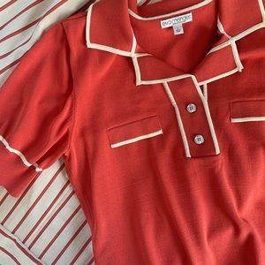NY&C Coral pink polo shirt